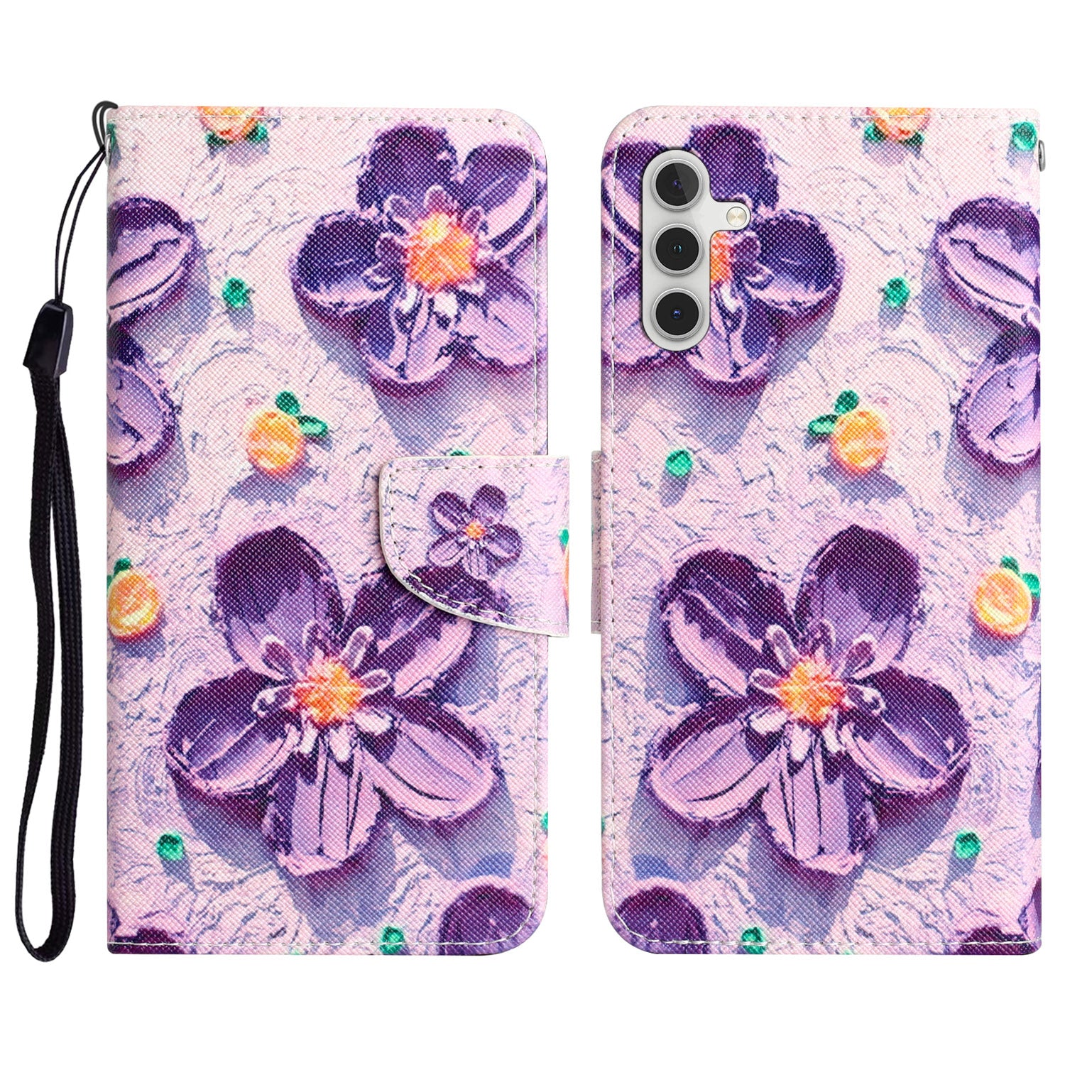 For Samsung Galaxy S23 FE PU Leather Flip Case Pattern Printing Protective Wallet Cover with Strap For Samsung Galaxy S23 FE PU Leather Flip Case Pattern Printing Protective Wallet Cover with Strap